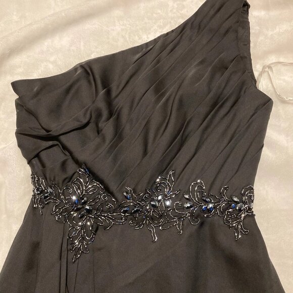 Jade Couture by Jasmine Gown Bride Mother Black Beaded K178006 Size US 2 NWT - Picture 3 of 5